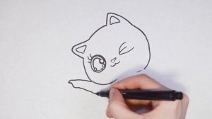 Как рисовать кота фломастером. Крутой кот рисунок. How to Draw a Kitten
