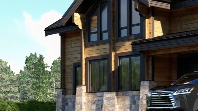 дом 18,6х11,8 из клееного бруса  240кв м 2 этажа house 18,6x11,8 of laminated timber 240sq m 2floor
