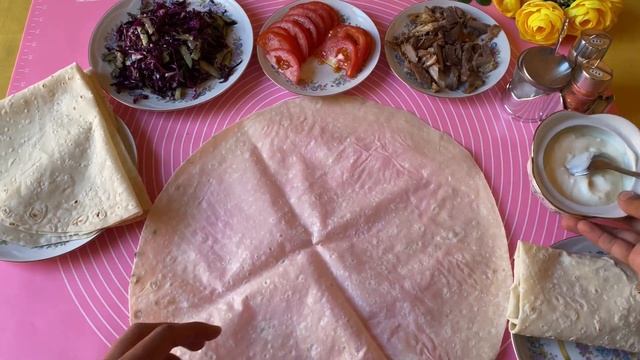 Как приготовить домашнюю шаурму‼️очень вкусная шаурма