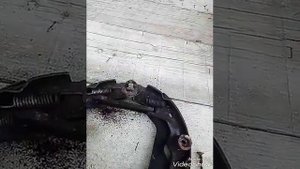 Замена колодок ручника,Лачетти