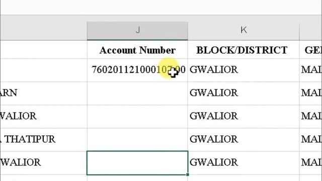 Excel Me Bank Account Number kaise Likhe | Excel me Bank Account Number Kaise Dale