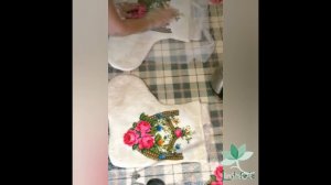 Как я приваливаю павловопосадский платок. Фрагмент 1.