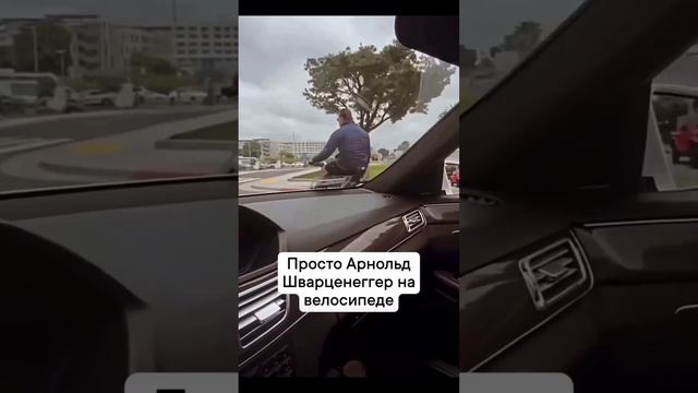 Встретил Арнольда Шварценнегира на велосипеде