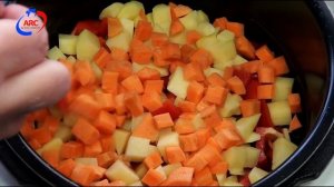 Мультиварка-скороварка. Свиное сердце с овощами в ARC–QDL-514D