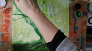 Как нарисовать сказочный лес гуашью