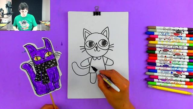 Как нарисовать КОШКУ - простые рисуни смотреть онлайн