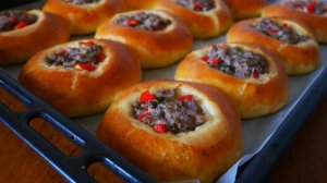 Ватрушки с мясом СЫТНАЯ ДОМАШНЯЯ ВЫПЕЧКА мини пицца с фаршем