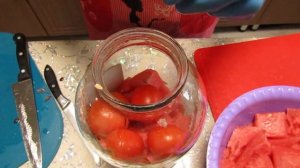 Маринованные помидоры с арбузом