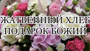 ЖАТВЕННЫЙ ХЛЕБ - ПОДАРОК БОЖИЙ ХРИСТИАНСКИЙ СТИХ