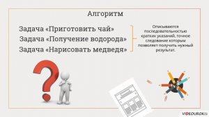 Алгоритм 1 класс