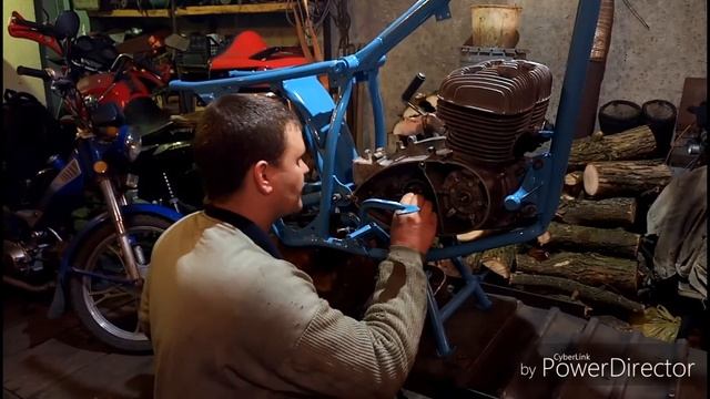 ИЖ Ю2 1967 г.в. ч.8 Установка двигателя и цепи. смотреть онлайн