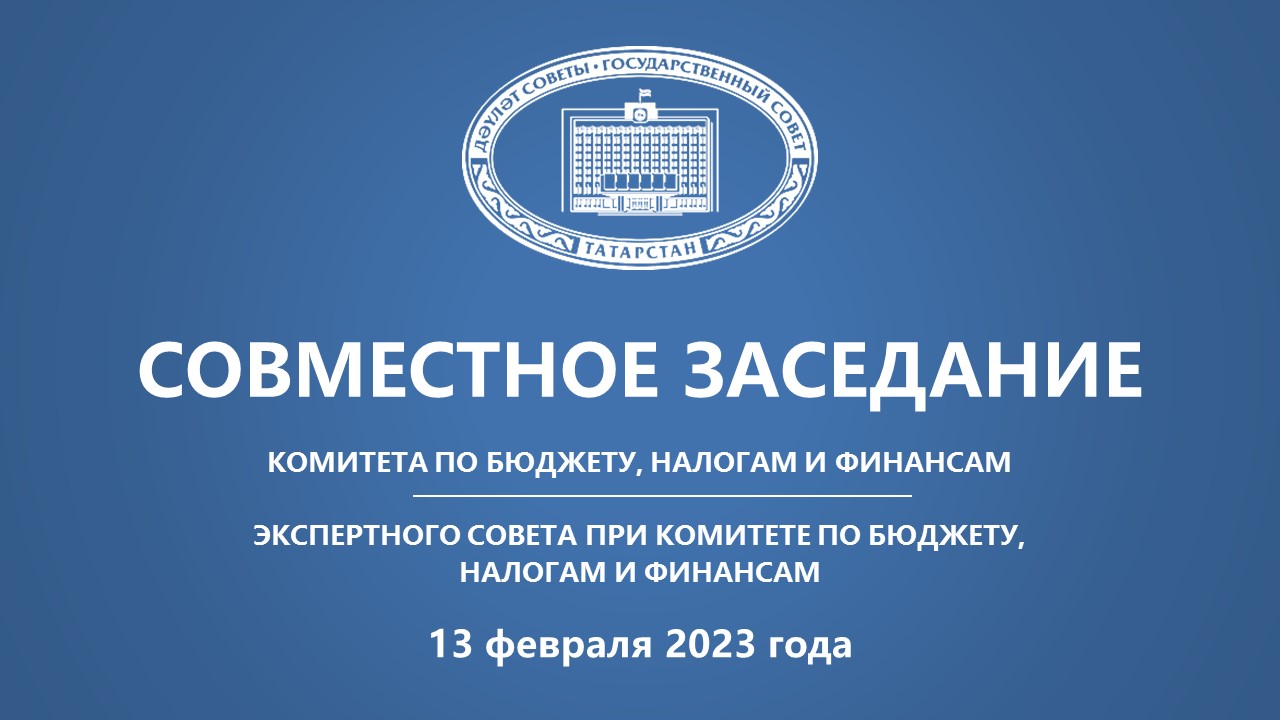 13.02.2023 Совместное заседание Комитета по бюджету, налогам и финансам и Экспертного совета