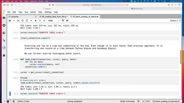 Programming Essentials Python - Batch Operations - Batch Loading of Data