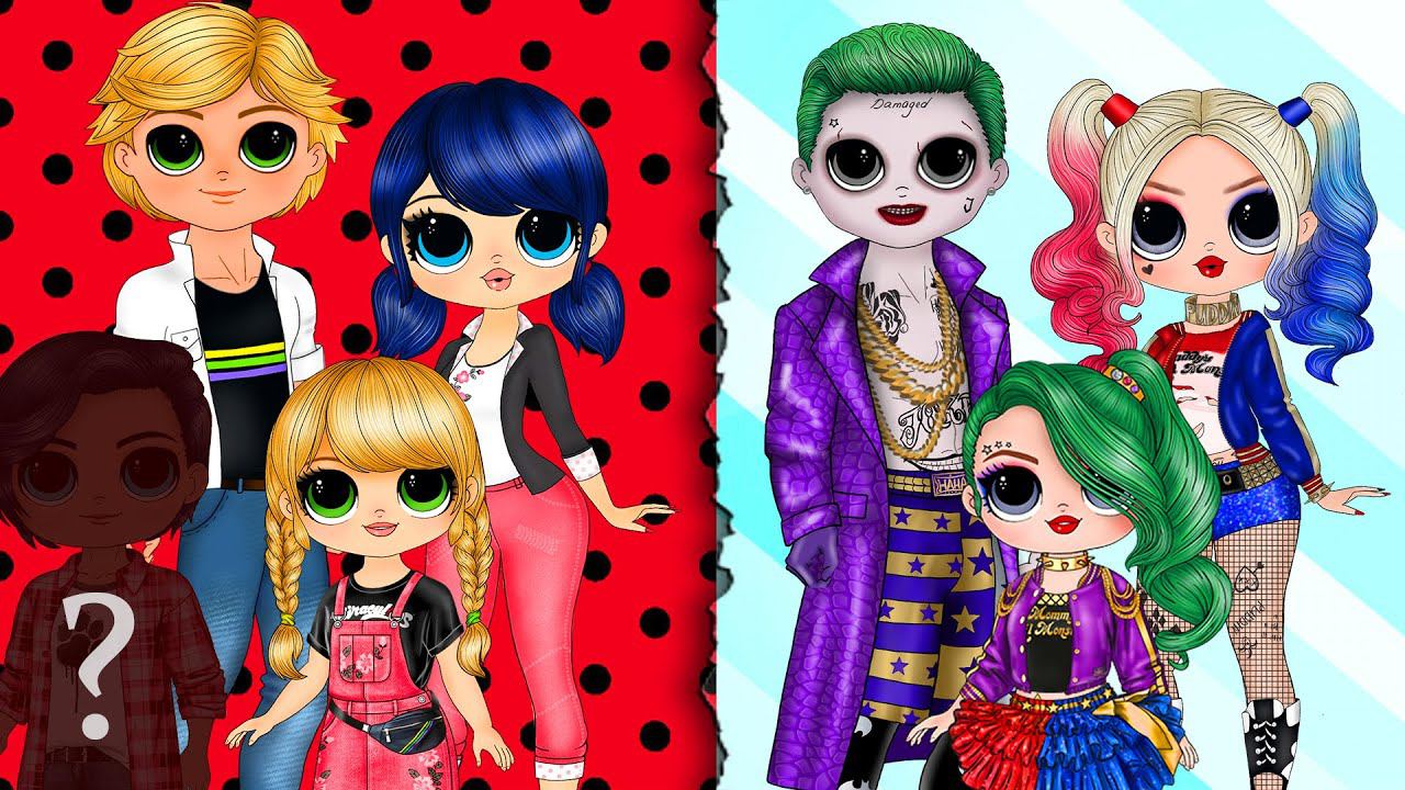 Маринет, Эдриан, Харли Квинн, Эльза, Мамми Лонг Легз стали Родителями | Идеи из бумаги DIY