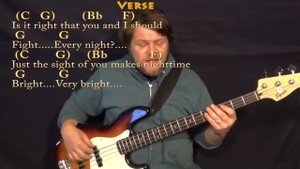 It's Only Love (The Beatles) Bass Guitar Cover Lesson with Chords/Lyrics