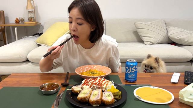 꾸덕꾸덕 까르보불닭볶음면 먹방! 치즈돈까스 만들기 요리먹방 | Carbo Fire Noodle Cheese Pork Cutlets Cooking ASMR MUKBANG