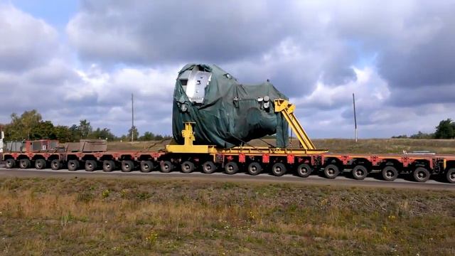 Газовую турбину весом 203 тонн везут из Уфы в Южноуральск