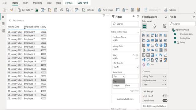 How to Filter Top 10 (Ten) Values in Power BI Table