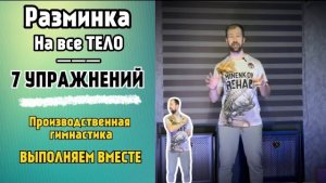 Разминка на ВСЕ ТЕЛО. Производственная гимнастика. 7 УПРАЖНЕНИЙ. Выполняем вместе