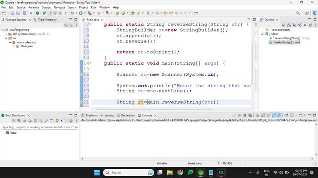 Take User Input and Reverse the String | Java Coding Help