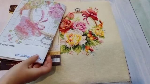 ЧУДЕСНАЯ ИГЛА,, РОЗЫ ДЛЯ МАСТЕРИЦЫ,, ГОТОВАЯ РАБОТА#вышивкакрестиком#хобби#