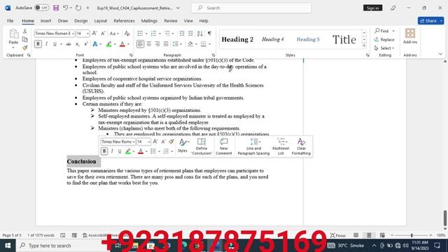 Exp19_Word_Ch04_CapAssessment_Retirement | Exp19 word capassessment retirement | PEARSON MYITLAB смотреть онлайн