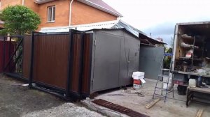 Телескопические консольные ворота.