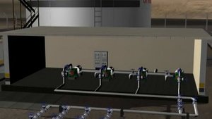 Схема кустовой насосной станции (КНС)