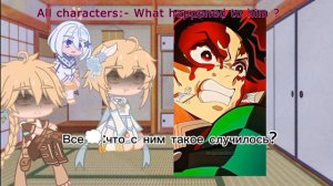 Genshin Impact characters react to Demon Slayer+random videos ENG/RUS SUB