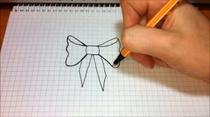 Простые рисунки #167 Как нарисовать бантик