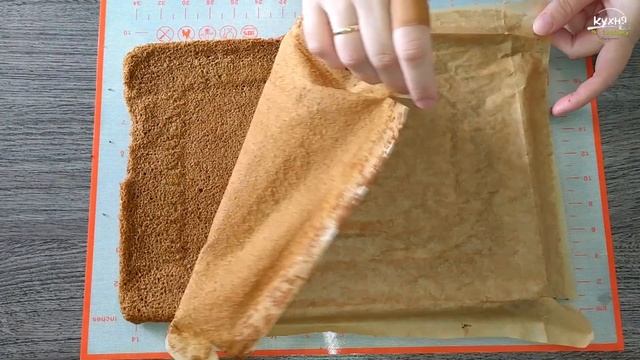 Шоколадный рулет БЕЗ МУКИ с творожным кремом и вишней | Просто тает во рту | Простой рулет к чаю