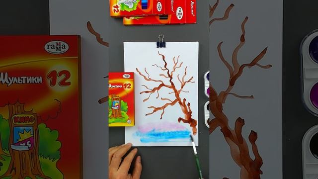 Ветка САКУРЫ рисуем и лепим - поделка на 8 марта смотреть онлайн