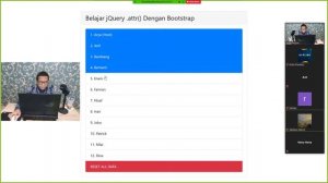 Latihan jQuery attr Dengan Bootstrap List Group