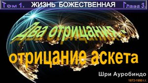 (3) ЖИЗНЬ БОЖЕСТВЕННАЯ (том1-гл.3)-ДВА ОТРИЦАНИЯ: ОТРИЦАНИЕ АСКЕТА-Шри Ауробиндо (1872-1950)