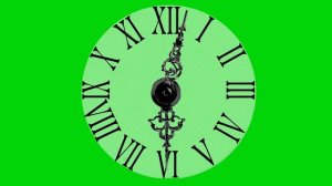 Футаж  "Бегущие часы"(зелёный хромакей)