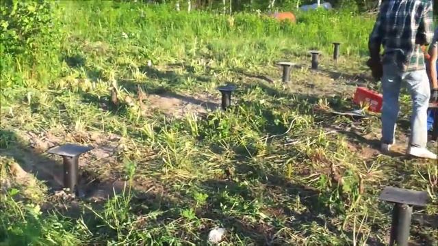 Дом из СИП панелей / 001 Фундамент на винтовых сваях смотреть онлайн
