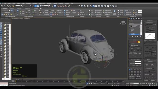 High Poly Car Modeling | Part 48 _ accessories | 3D Tutorial | vw beetle | Hun |