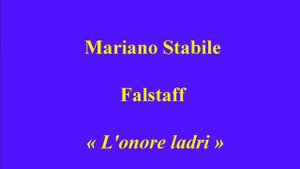 Mariano Stabile Falstaff L'onore ladri Columbia L 1970 enregistré en 1926