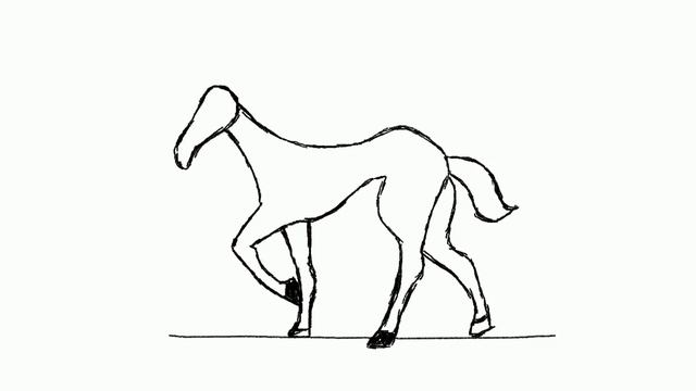 Почти лошадь - черновая анимация, походка смотреть онлайн