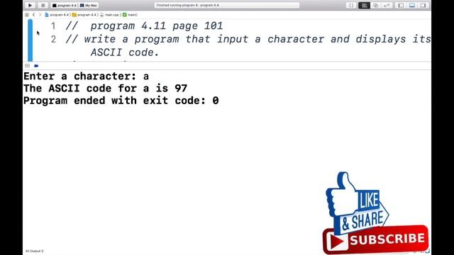 how to find ascii code for a character | how to find ascii value of a character | ascii code in C++