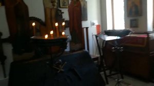 Каманы, Абхазия, внутри храма Иоанна Златоуста.