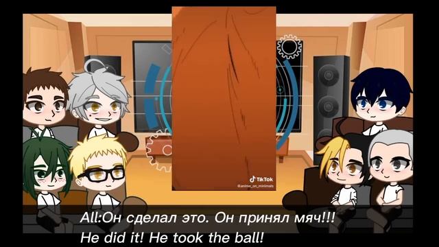 Karasuno react to Hinata Shoyo Manga spoiler Реакция Карасуно на Хинату Шоё ruseng 