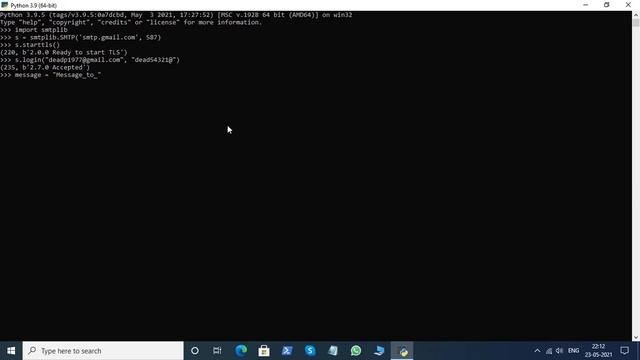How to Send Email using Python in Windows10 | Best Gmail alternative
