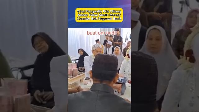 Viral Pengantin Pria Hitung Uang Pakai Mesin Money Counter Bak Pegawai Bank