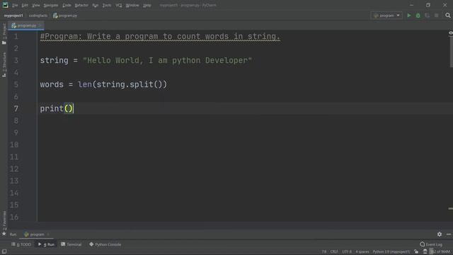 Find Number Of Words In String | Solutions For Python 100 Exercises | Program40 | CodingFacts