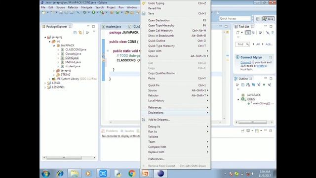Java Tutorial in Tamil-19:Constructor in java
