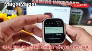 Model: S8 Ultra Sim Card| 1GB + 16GB Memory | Smart Watch| Unboxing Review