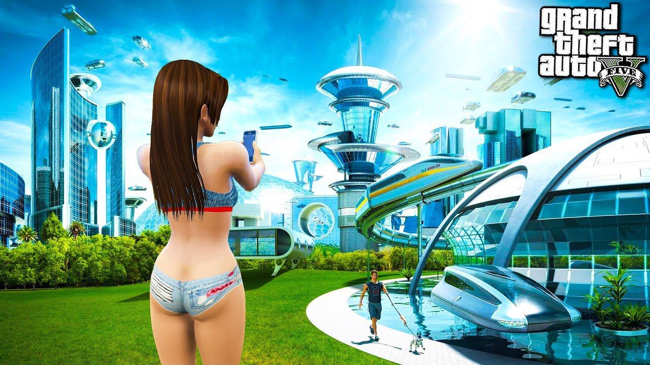 ЧТО БУДЕТ ЧЕРЕЗ 1000 ЛЕТ В ГТА 5 МОДЫ! ГОРОД БУДУЩЕГО ОБЗОР МОДА В GTA 5 ИГРЫ ГТА ВИДЕО MODS смотреть онлайн