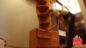 Комплекс прихожая, шкафы купе, книжный шкаф с зеркалом