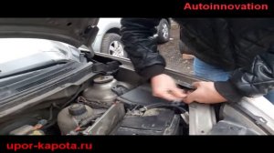 Установка газового упора ( амортизатора ) капота Nissan Almera